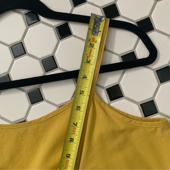 Molly Bracken Mustard Yellow Cotton Trapeze Midi Dress - Picture 5 of 6